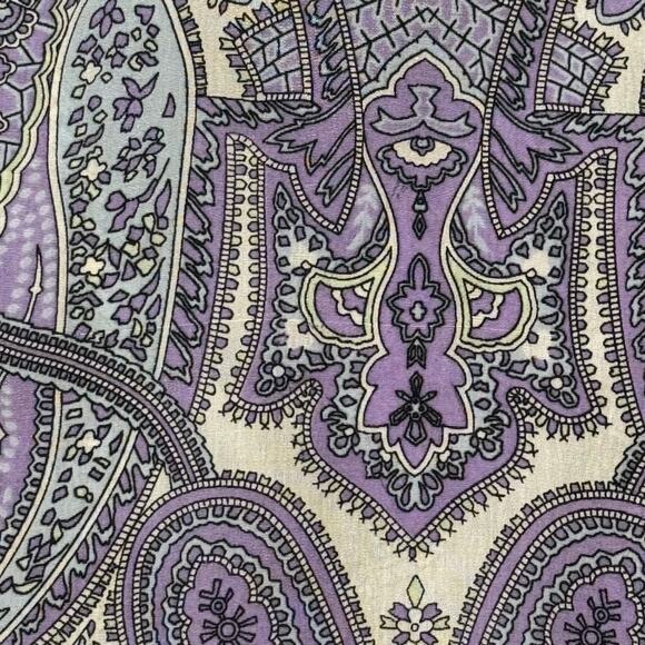 Anna & Frank Top Vintage Silk Boho Retro Feminine Romantic Purple Size Medium GT - Picture 5 of 6